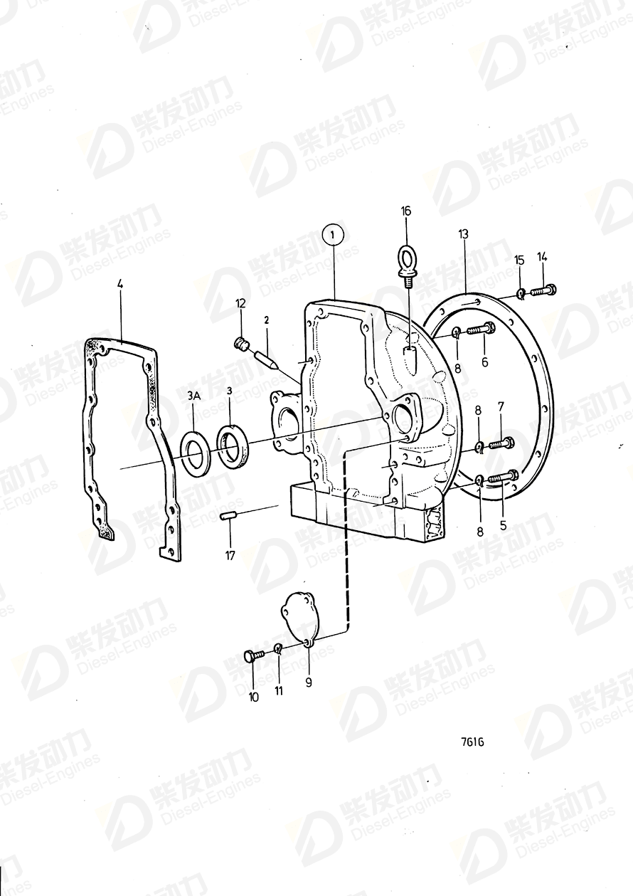 VOLVO Spacer ring 821766 Drawing